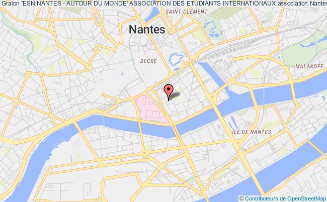 plan association 'esn Nantes - Autour Du Monde' Association Des Etudiants Internationaux Nantes