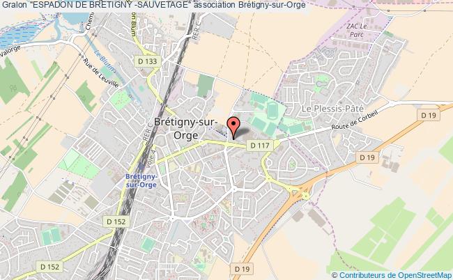 plan association "espadon De Bretigny -sauvetage" Brétigny-sur-Orge