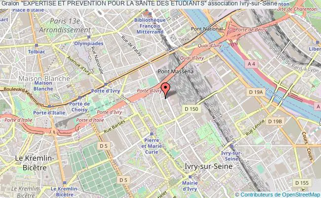 plan association "expertise Et Prevention Pour La Sante Des Etudiants" Ivry-sur-Seine