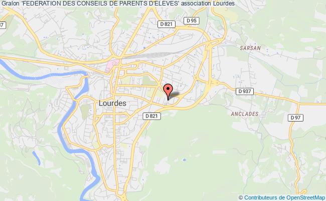 plan association 'federation Des Conseils De Parents D'eleves' Lourdes
