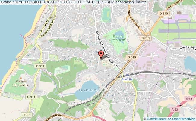 plan association 'foyer Socio-educatif' Du College Fal De Biarritz Biarritz