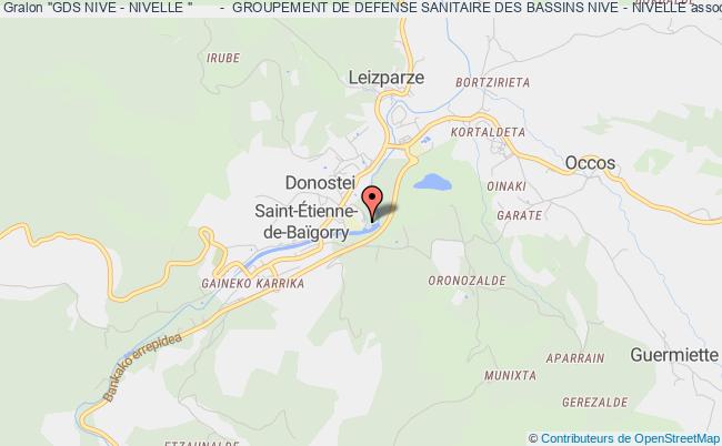 plan association "gds Nive - Nivelle "       -  Groupement De Defense Sanitaire Des Bassins Nive - Nivelle Saint-Étienne-de-Baïgorry