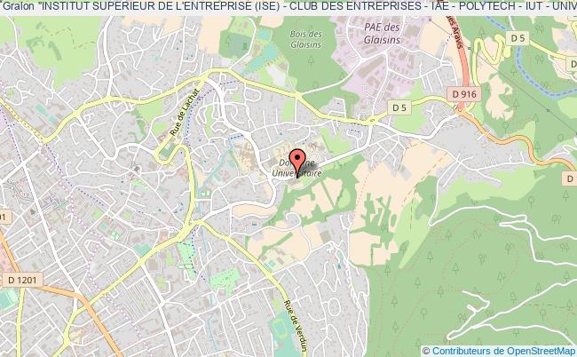 plan association "institut Superieur De L'entreprise (ise) - Club Des Entreprises - Iae - Polytech - Iut - Universite De Savoie Annecy-le-Vieux