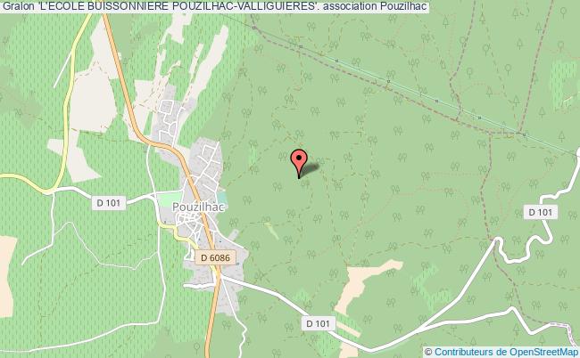 plan association 'l'ecole Buissonniere Pouzilhac-valliguieres'. Pouzilhac