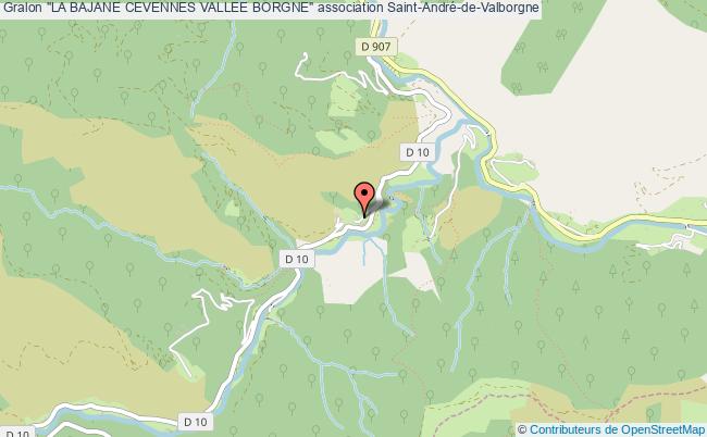 plan association "la Bajane Cevennes Vallee Borgne" Saint-André-de-Valborgne