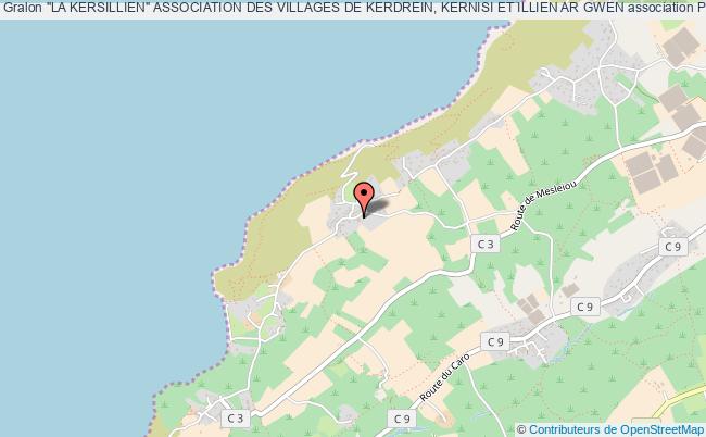 plan association "la Kersillien" Association Des Villages De Kerdrein, Kernisi Et Illien Ar Gwen Plougastel-Daoulas
