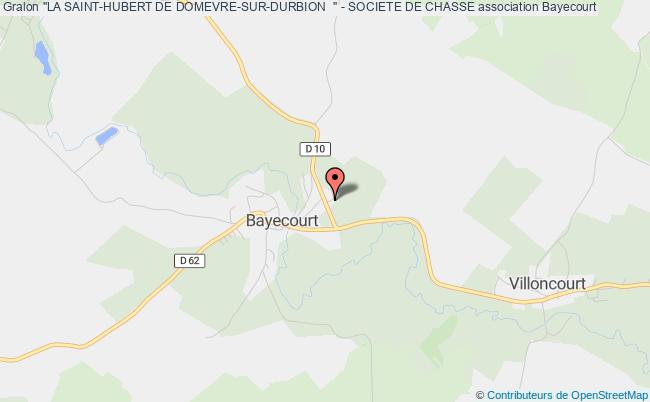 plan association "la Saint-hubert De Domevre-sur-durbion  " - Societe De Chasse Bayecourt