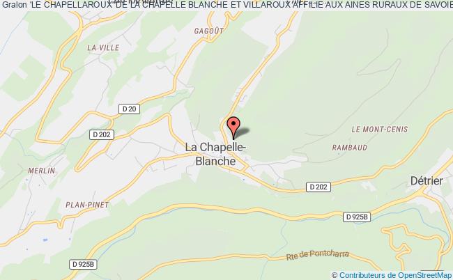 plan association 'le Chapellaroux' De La Chapelle Blanche Et Villaroux Affilie Aux Aines Ruraux De Savoie La    Chapelle-Blanche