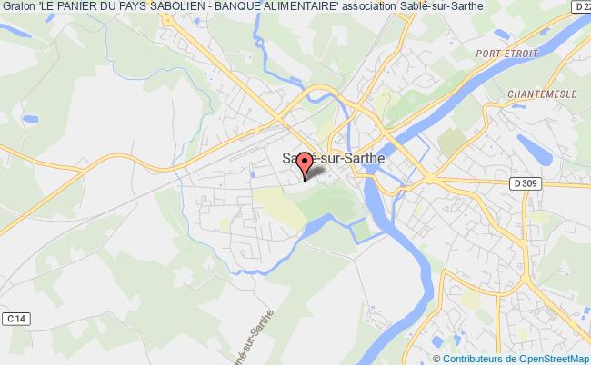 plan association 'le Panier Du Pays Sabolien - Banque Alimentaire' Sablé-sur-Sarthe