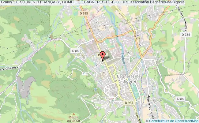 plan association "le Souvenir FranÇais", Comite De Bagneres-de-bigorre Bagnères-de-Bigorre