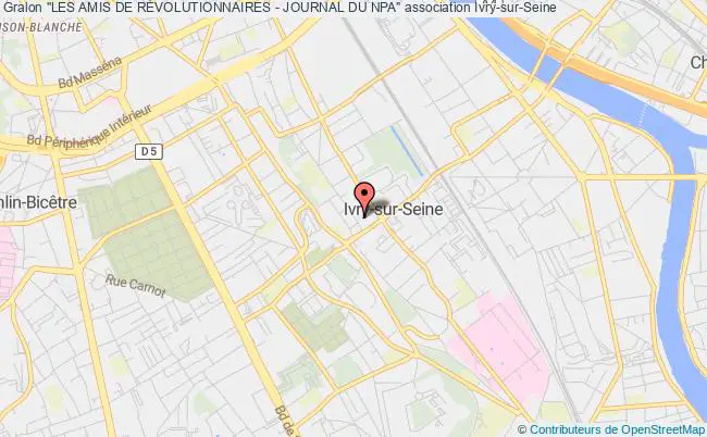 plan association "les Amis De RÉvolutionnaires - Journal Du Npa" Ivry-sur-Seine