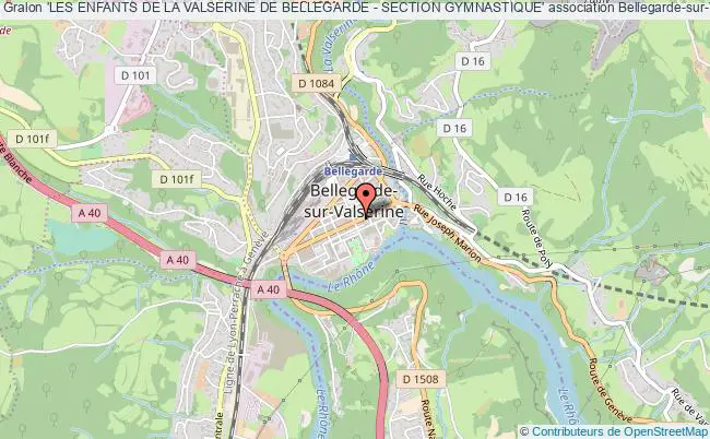 plan association 'les Enfants De La Valserine De Bellegarde - Section Gymnastique' Bellegarde-sur-Valserine