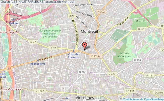 plan association "les Haut-parleurs" Montreuil