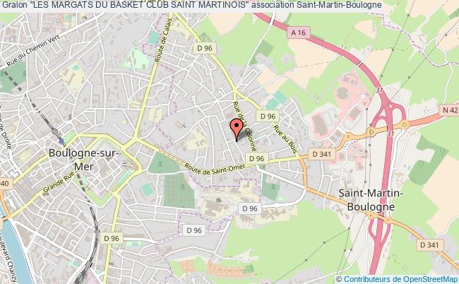 plan association "les Margats Du Basket Club Saint Martinois" Saint-Martin-Boulogne