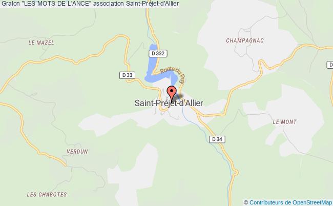 plan association "les Mots De L'ance" Saint-Préjet-d'Allier