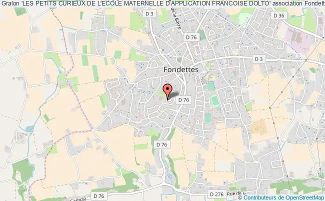 plan association 'les Petits Curieux De L'ecole Maternelle D'application Francoise Dolto' Fondettes