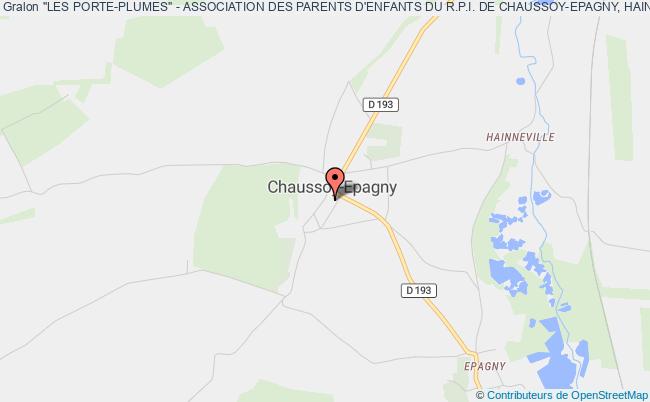plan association "les Porte-plumes" - Association Des Parents D'enfants Du R.p.i. De Chaussoy-epagny, Hainneville, Hallivillers, Chaussoy-Epagny