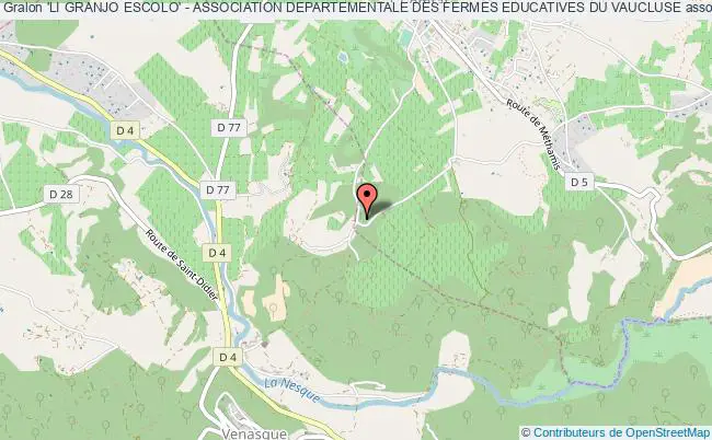 plan association 'li Granjo Escolo' - Association Departementale Des Fermes Educatives Du Vaucluse Venasque