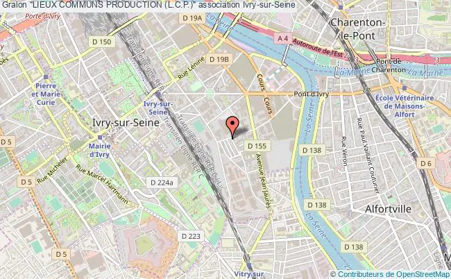 plan association "lieux Communs Production (l.c.p.)" Ivry-sur-Seine