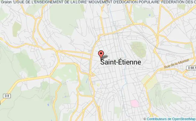 plan association 'ligue De L'enseignement De La Loire' Mouvement D'education Populaire' Federation Des Organisations Laiques' Saint-Étienne