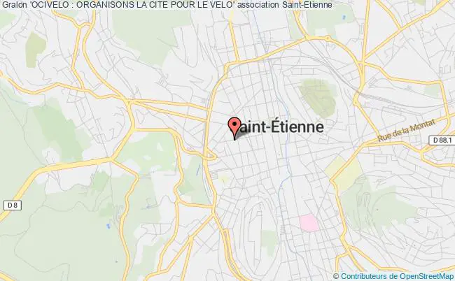 plan association 'ocivelo : Organisons La Cite Pour Le Velo' Saint-Étienne