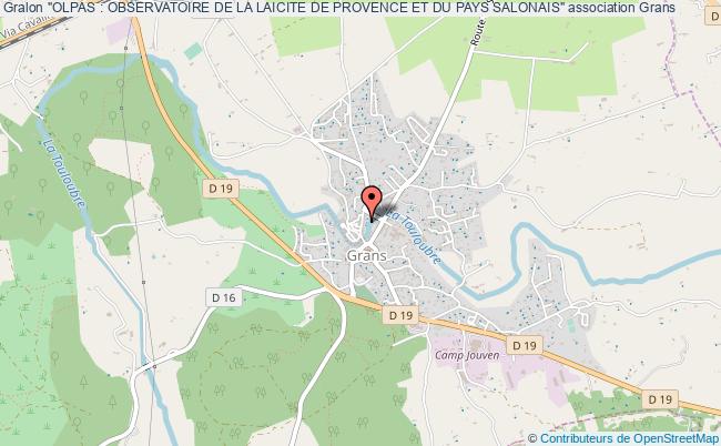 plan association "olpas : Observatoire De La Laicite De Provence Et Du Pays Salonais" Grans