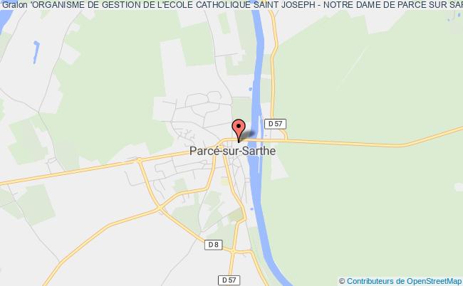 plan association 'organisme De Gestion De L'ecole Catholique Saint Joseph - Notre Dame De Parce Sur Sarthe' Parcé-sur-Sarthe