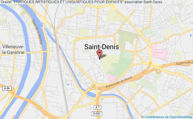 plan association "pratiques Artistiques Et Linguistiques Pour Enfants" Saint-Denis