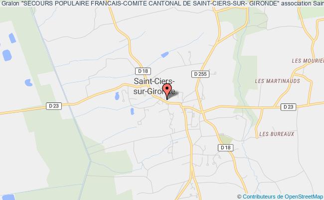 plan association "secours Populaire Francais-comite Cantonal De Saint-ciers-sur- Gironde" Saint-Ciers-sur-Gironde