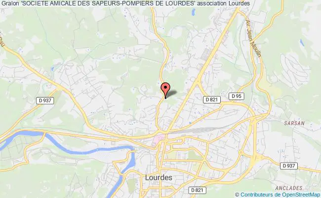 plan association 'societe Amicale Des Sapeurs-pompiers De Lourdes' Lourdes