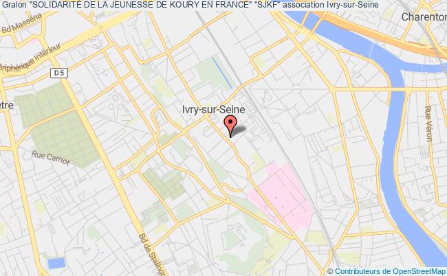 plan association "solidaritÉ De La Jeunesse De Koury En France" "sjkf" Ivry-sur-Seine