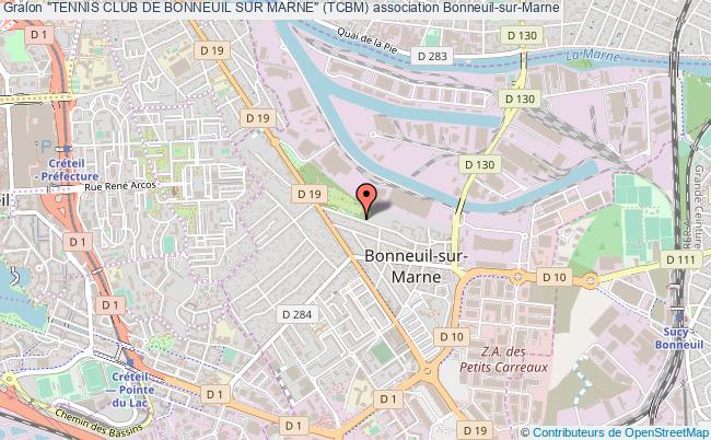 plan association "tennis Club De Bonneuil Sur Marne" (tcbm) Bonneuil-sur-Marne