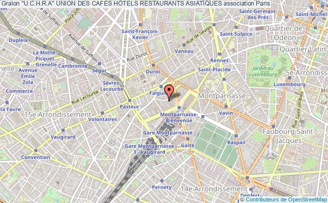 plan association "u.c.h.r.a" Union Des CafÉs HÔtels Restaurants Asiatiques Paris