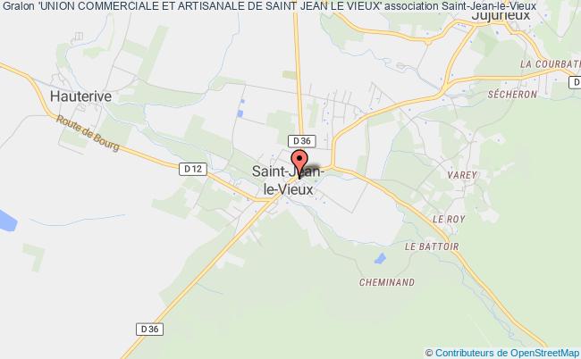 plan association 'union Commerciale Et Artisanale De Saint Jean Le Vieux' Saint-Jean-le-Vieux