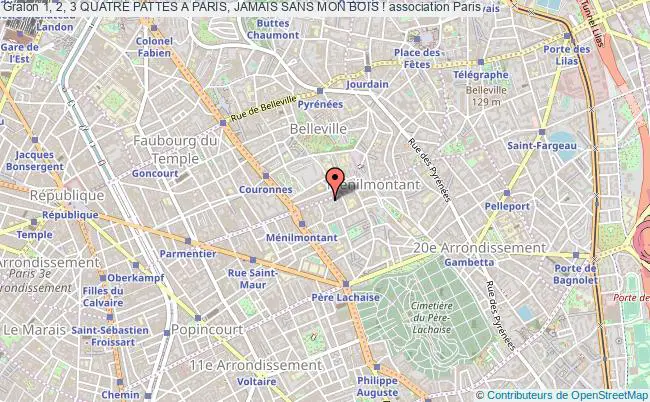 plan association 1, 2, 3 Quatre Pattes A Paris, Jamais Sans Mon Bois ! Paris