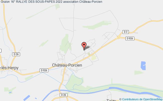 plan association 16° Rallye Des Sous-papes 2022 Château-Porcien