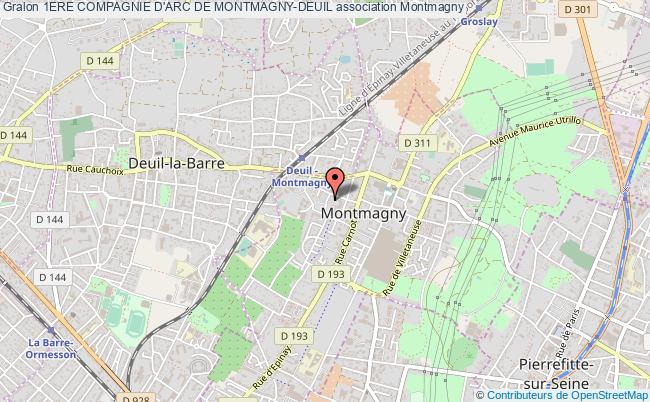 plan association 1ere Compagnie D'arc De Montmagny-deuil Montmagny