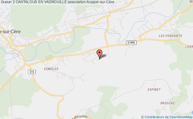 plan association 2 Cantalous En Vadrouille Arpajon-sur-Cère