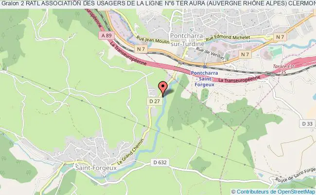 plan association 2 Ratl Association Des Usagers De La Ligne N°6 Ter Aura (auvergne RhÔne Alpes) Clermont-ferrand-roanne-lyon Saint-Forgeux