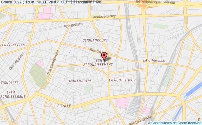 plan association 3027 (trois Mille Vingt Sept) Paris 18e