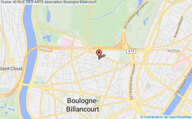 plan association 45 Rue Des Arts Boulogne-Billancourt
