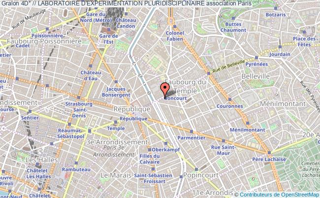 plan association 4d° // Laboratoire D'experimentation Pluridisciplinaire Paris 11e