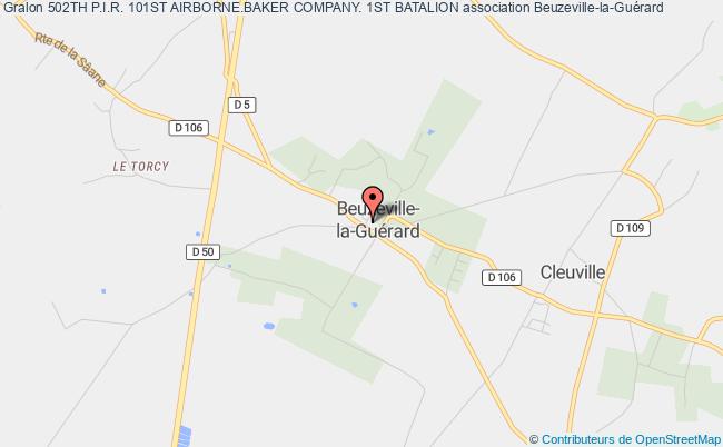 plan association 502th P.i.r. 101st Airborne.baker Company. 1st Batalion Beuzeville-la-Guérard
