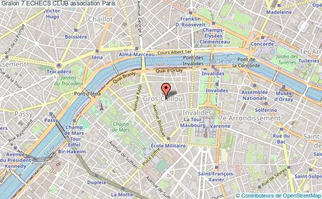 plan association 7 Echecs Club Paris
