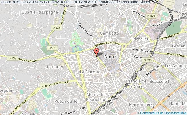 plan association 7eme Concours International  De Fanfares - Nimes 2013 Nîmes