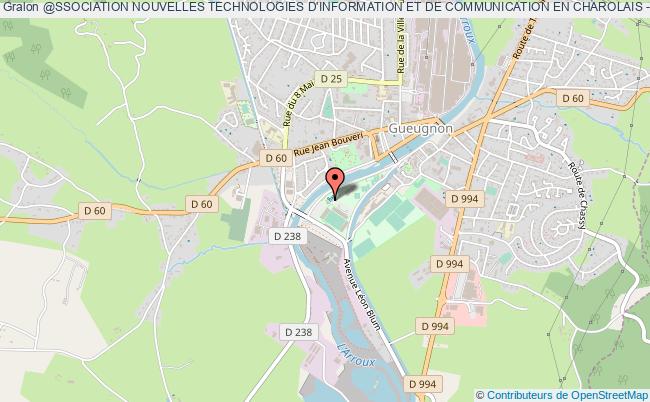 plan association @ssociation Nouvelles Technologies D'information Et De Communication En Charolais - @.n.t.i.c.c. (pa) Gueugnon
