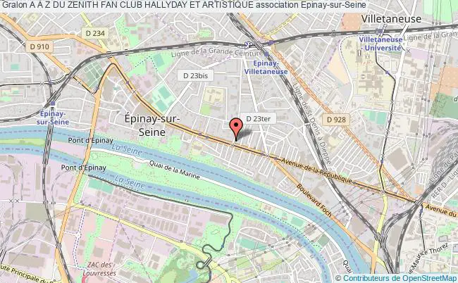 plan association A À Z Du Zenith Fan Club Hallyday Et Artistique Épinay-sur-Seine
