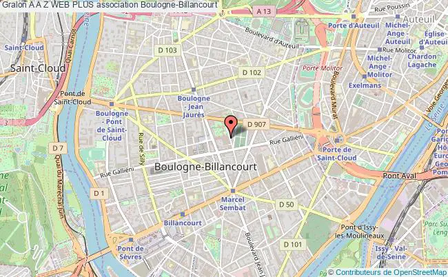 plan association A A Z Web Plus Boulogne-Billancourt
