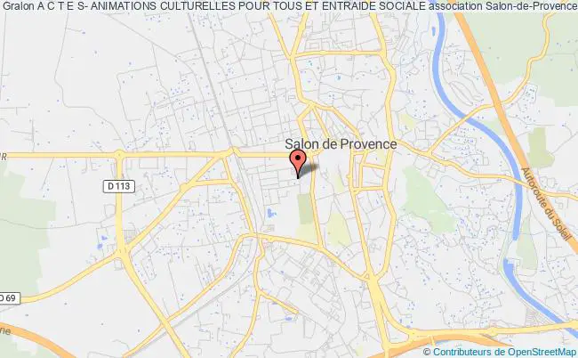 plan association A C T E S- Animations Culturelles Pour Tous Et Entraide Sociale Salon-de-Provence