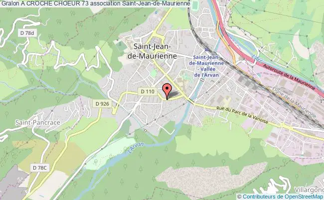 plan association A Croche Choeur 73 Saint-Jean-de-Maurienne